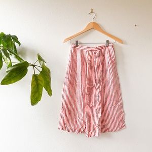 Vintage Red Striped Skirt
